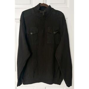 Hampshire Mens Charcoal Grey Sweater,  Size 3XLT, 100% Cotton